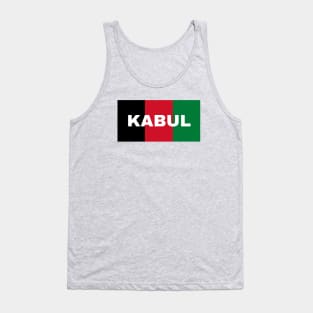 Kabul City in Afghanistan Flag Colors Tank Top